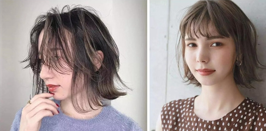 2022短发发型图片女 带层次的齐肩短发发型